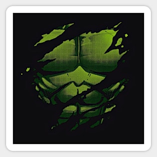 Ripped Green Buff Chest - Best Selling Sticker